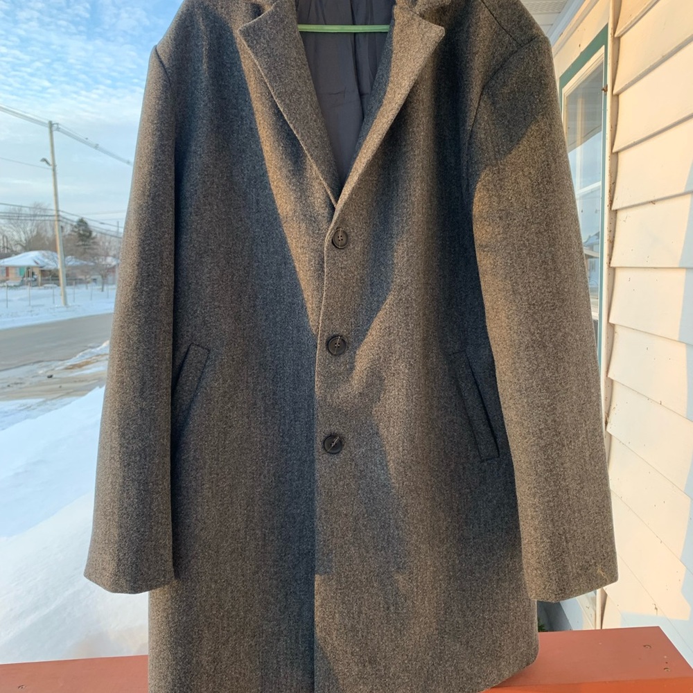 Elegant silver gray dress coat